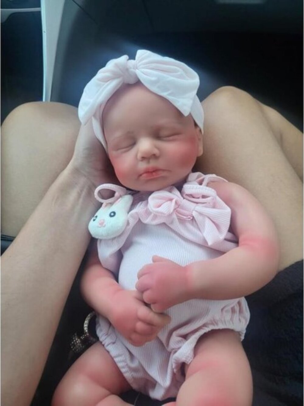 18.5 Inch Reborn Baby Girl Sleeping Newborn Doll Full Body Solid Silicone